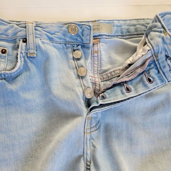 Topshop Jeans Size 28”x34 Moto Hayden Distressed loose fit light wash - Picture 9 of 9